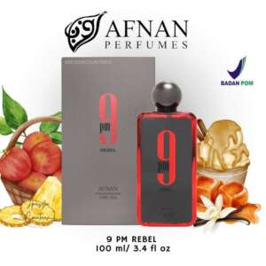 Parfum Afnan 9 PM Rebel EDP 100ml for Unisex — parfum unisex original BPOM, 100 ml