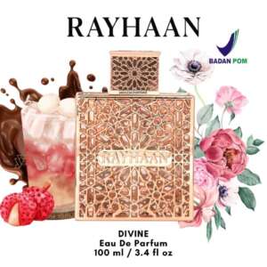 Parfum Rayhaan Divine EDP 100ml Unisex Bunga Gourmand — parfum unisex original BPOM, 100 ml